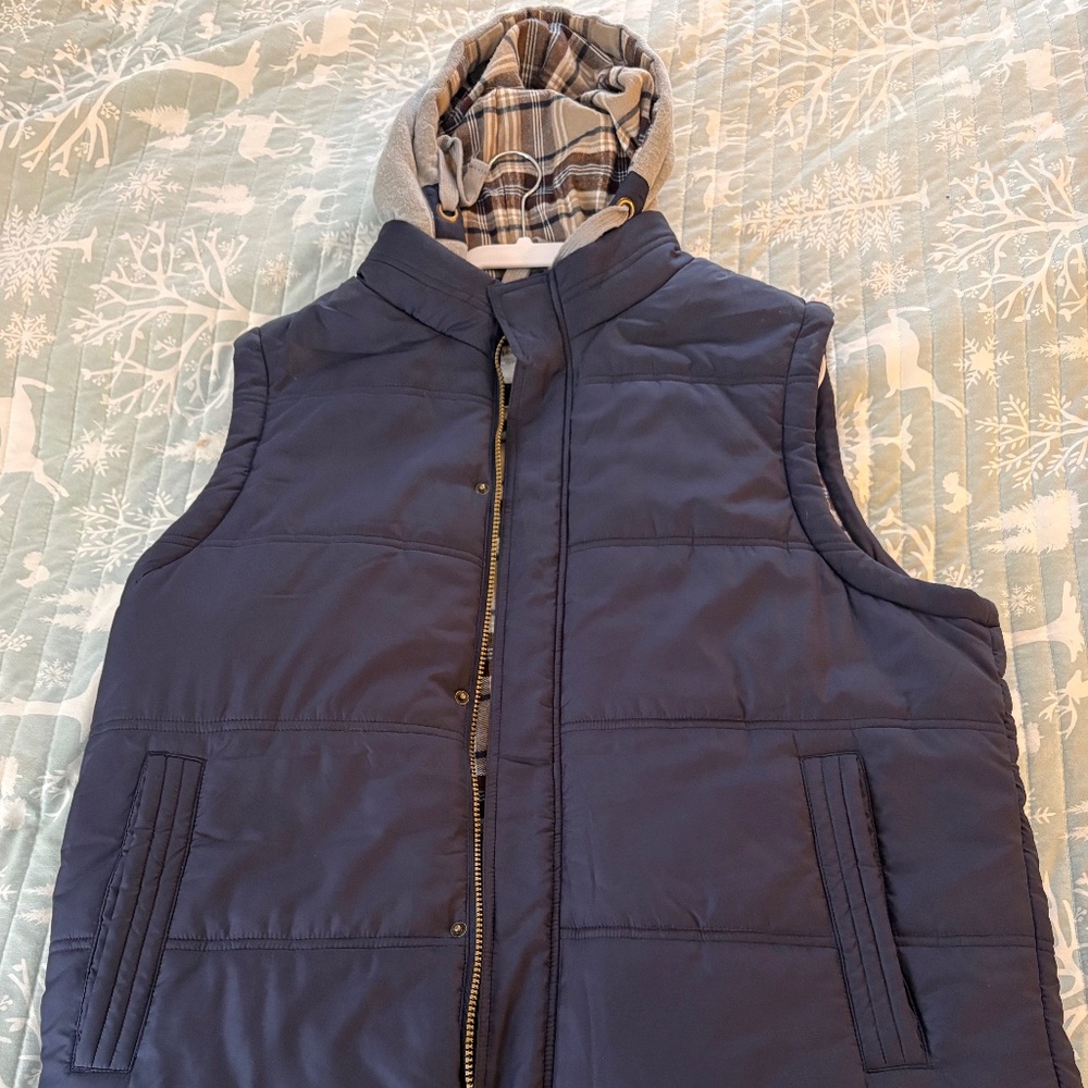 Weatherproof Men's Vintage Flannel Lined Puffer Vest Size Large